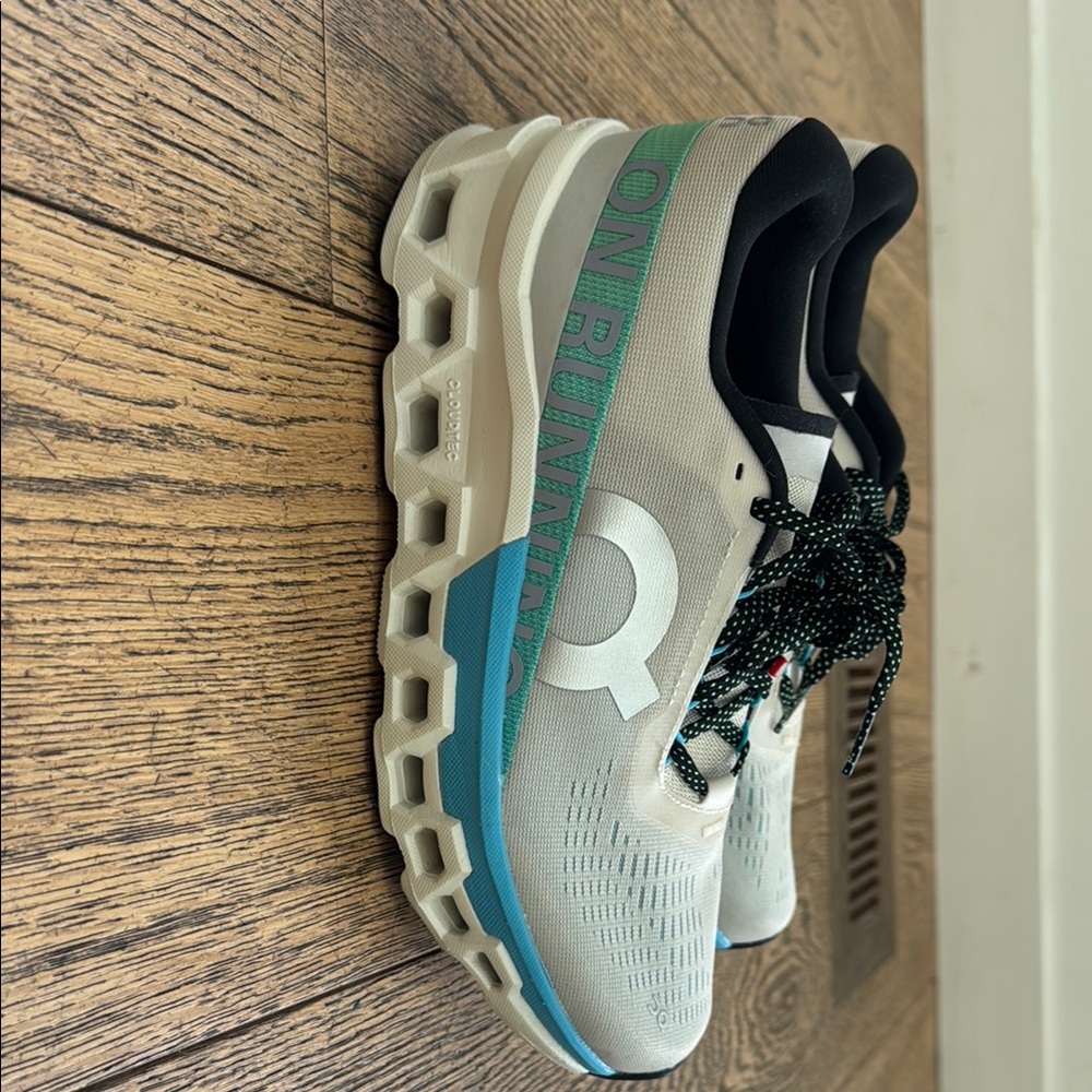 On Running Women’s Shoes - White and Blue CloudMonster